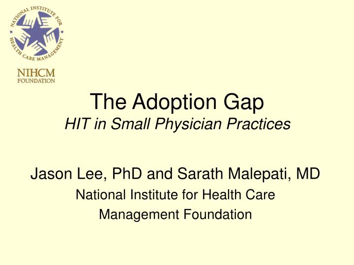 the adoption gap hit in small physician practices
