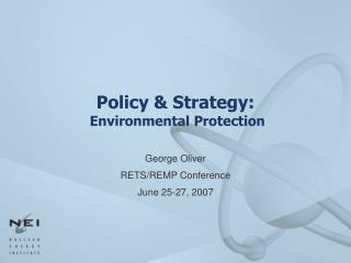 Policy &amp; Strategy: Environmental Protection
