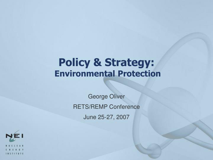 policy strategy environmental protection
