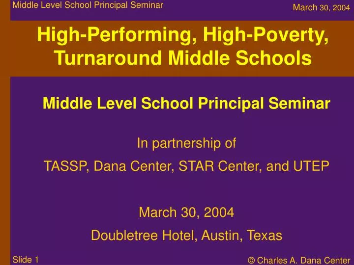 high performing high poverty turnaround middle schools
