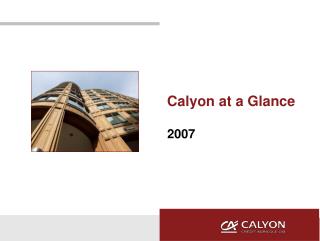 Calyon at a Glance