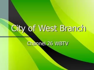 City of West Branch