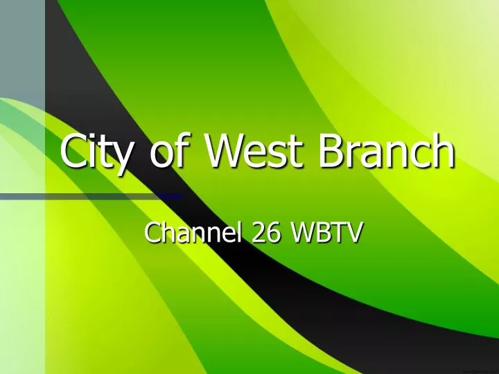 city of west branch