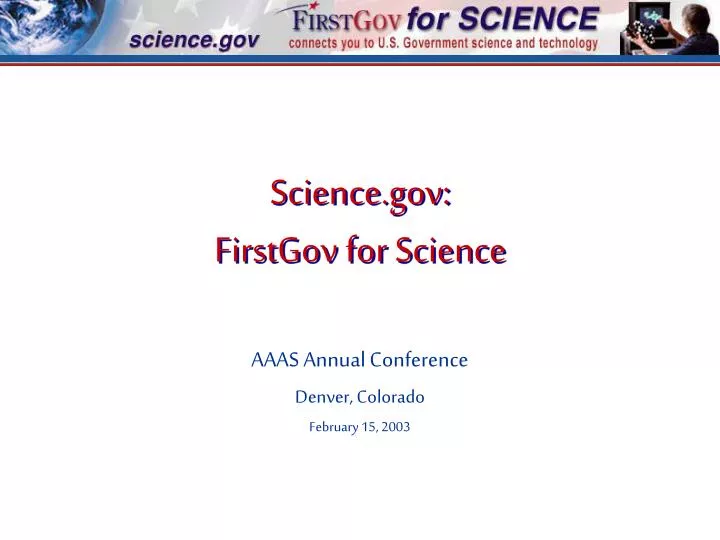 science gov firstgov for science