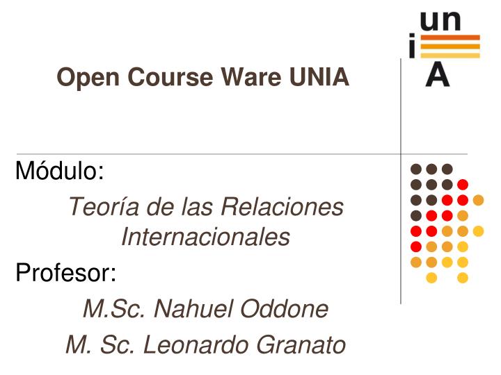 open course ware unia