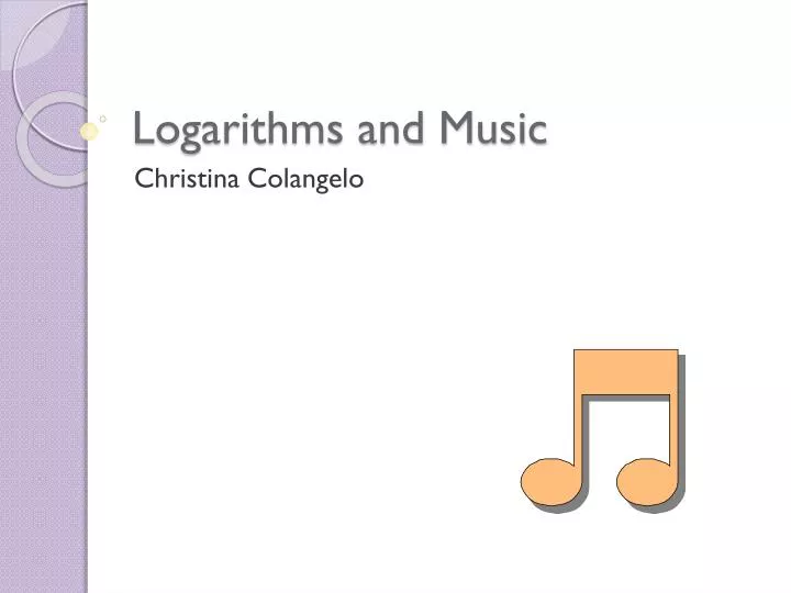 logarithms and music