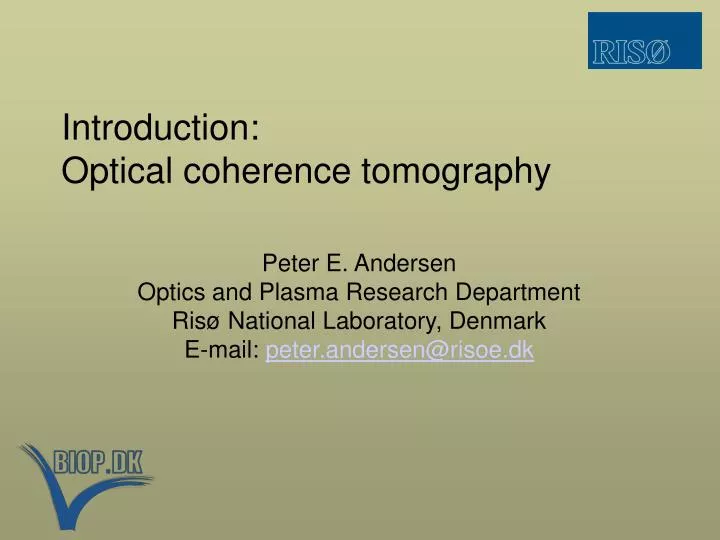 introduction optical coherence tomography