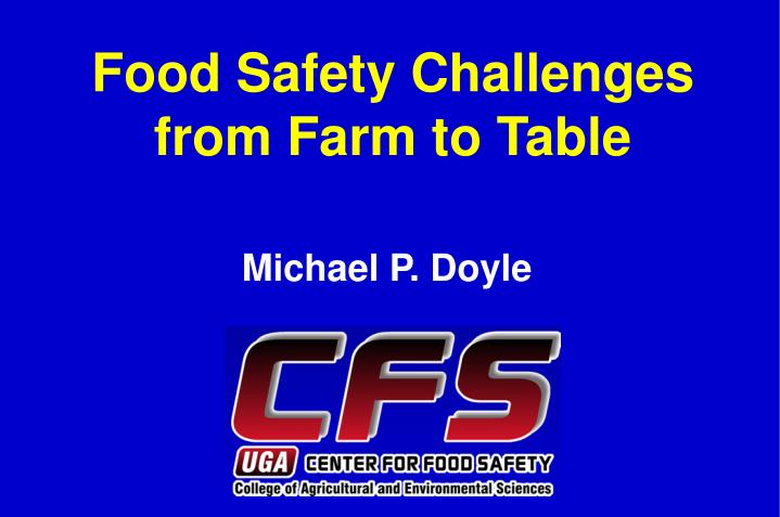 food safety challenges from farm to table