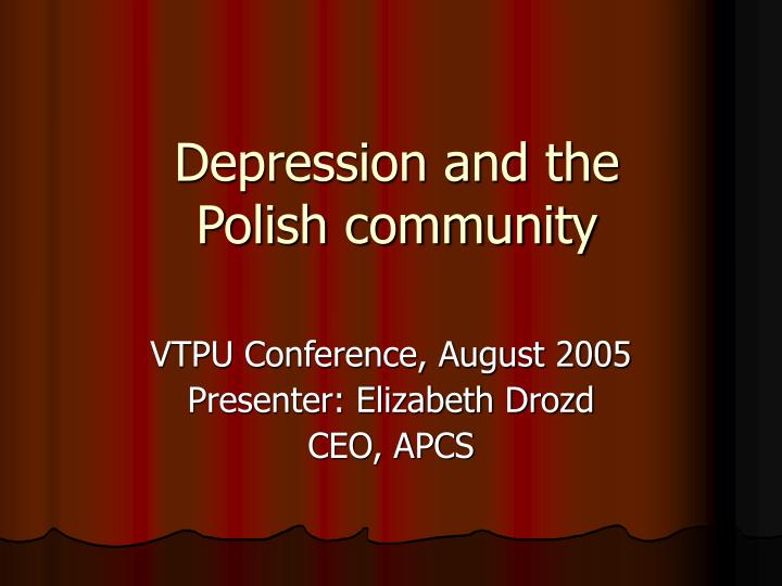 depression and the polish community