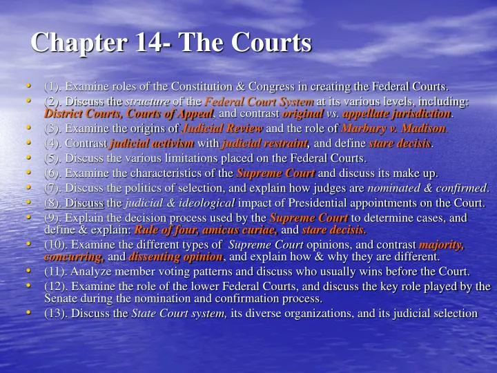 chapter 14 the courts