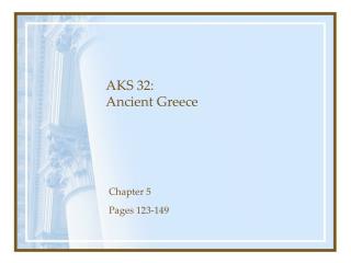 AKS 32: Ancient Greece