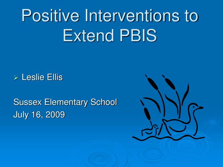 positive interventions to extend pbis