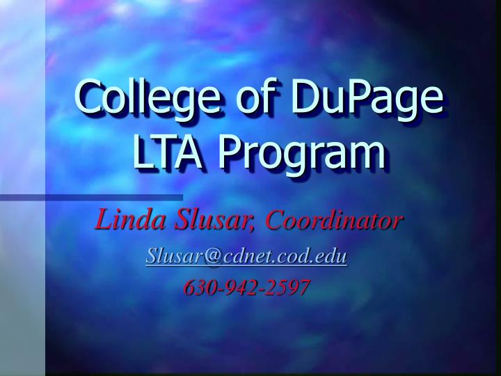 college of dupage lta program