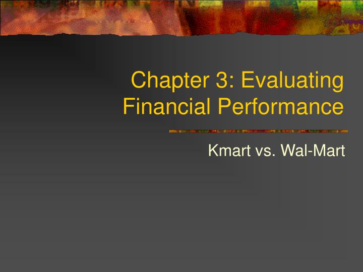 chapter 3 evaluating financial performance