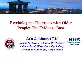 Psychological Therapies with Older People: The Evidence Base