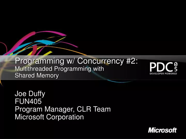 programming w concurrency 2 multithreaded programming with shared memory