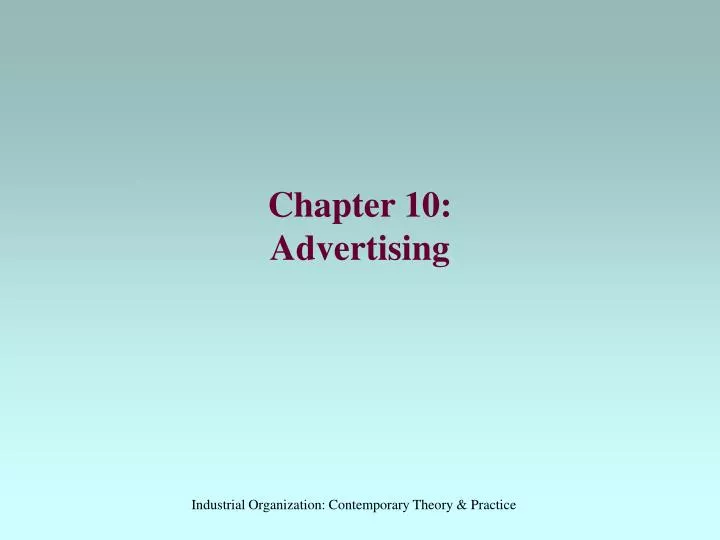 chapter 10 advertising