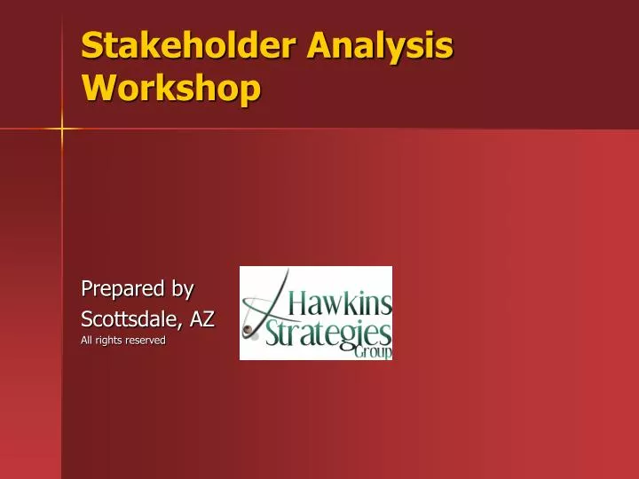 stakeholder analysis workshop
