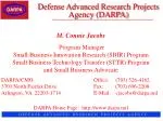 Defense Advanced Research Projects Agency (DARPA) - slide 1