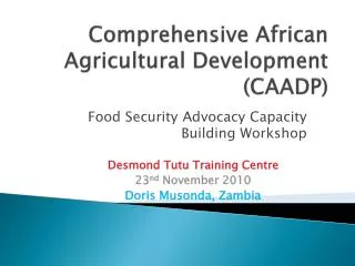 Comprehensive African Agricultural Development (CAADP)