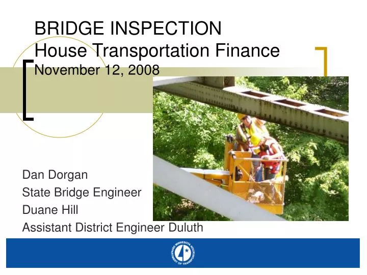 bridge inspection house transportation finance november 12 2008