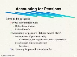 Accounting for Pensions