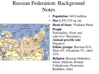 Russian Federation: Background Notes