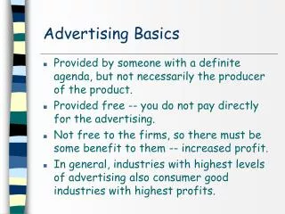 Advertising Basics