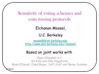 Sensitivity of voting schemes and coin tossing protocols
