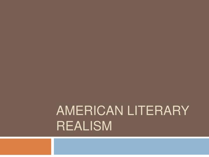 american literary realism