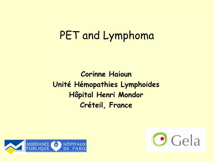 pet and lymphoma
