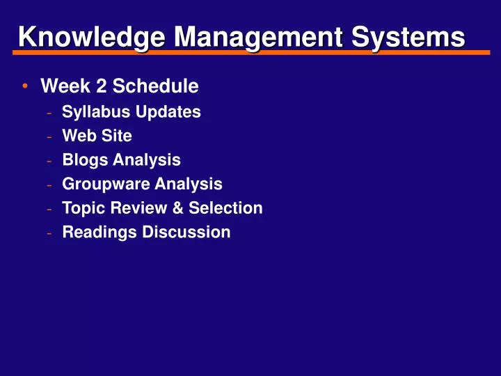 knowledge management systems