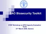 FAO Biosecurity Toolkit - slide 1