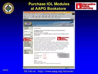 Purchase IOL Modules at AAPG Bookstore