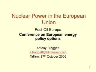 Nuclear Power in the European Union
