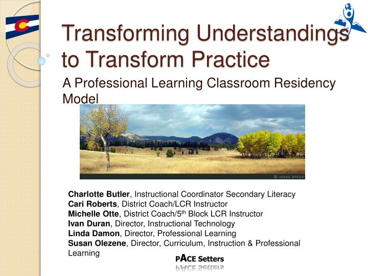transforming understandings to transform practice