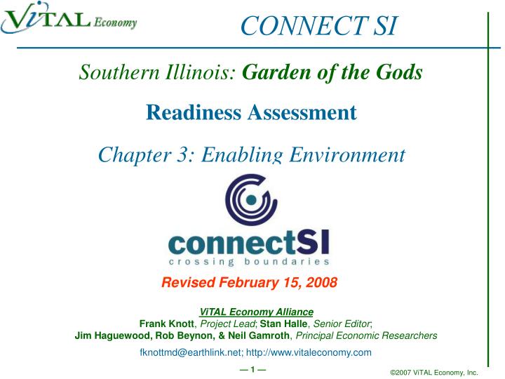 southern illinois garden of the gods readiness assessment chapter 3 enabling environment