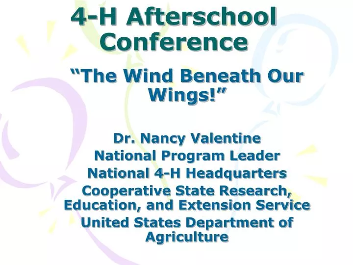 4 h afterschool conference