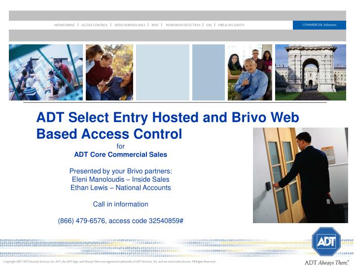 adt select entry hosted and brivo web based access control