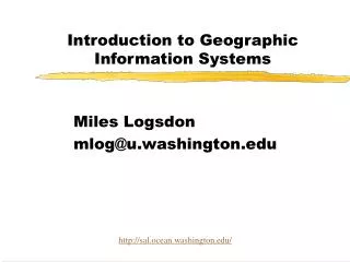 Introduction to Geographic Information Systems