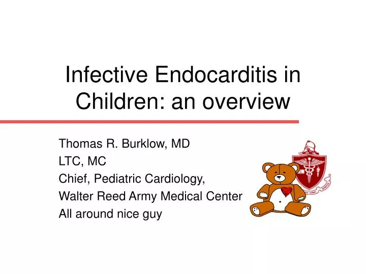 infective endocarditis in children an overview