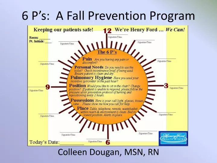 6 p s a fall prevention program
