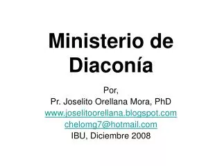 ministerio de diacon a