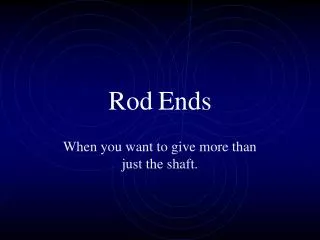 Rod Ends