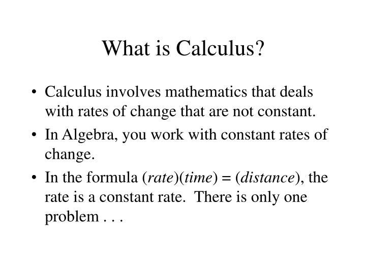 what is calculus