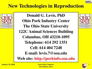 New Technologies in Reproduction