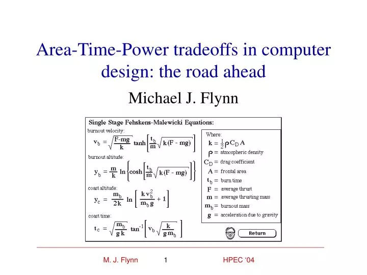 area time power tradeoffs in computer design the road ahead