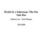 Death by a Salesman: The On-Sale Bar