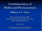 Combinatorics of Paths and Permutations - slide 1