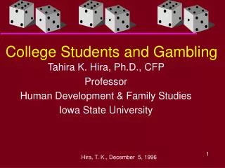 College Students and Gambling